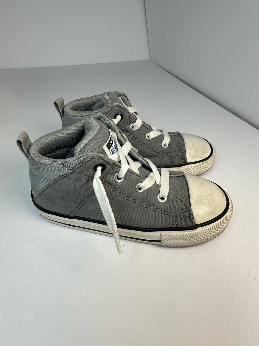Converse Kids/Toddler Gray High-Top Canvas Sneakers Size 10